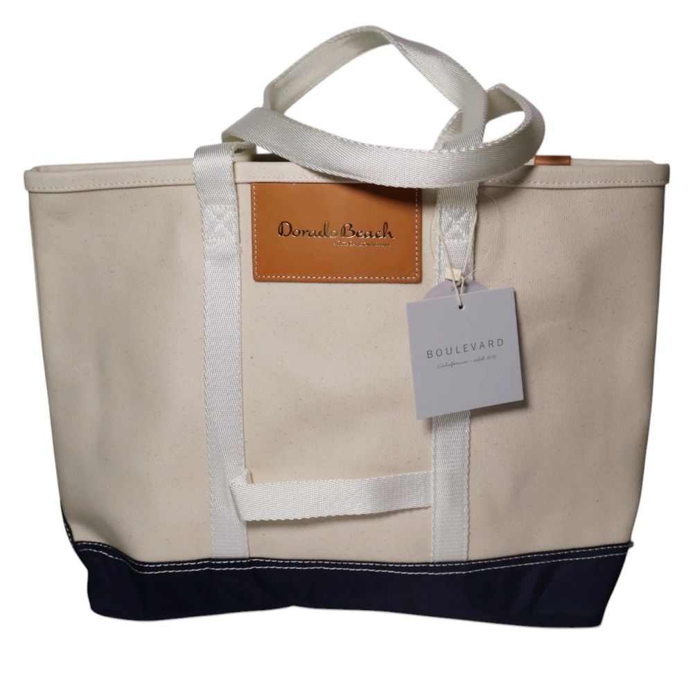 BOULEVARD Dorado Beach Ritz-Carlton Finn Canvas Tote Bag NWT